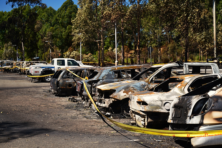 Homebush Carpark Fire October 2013