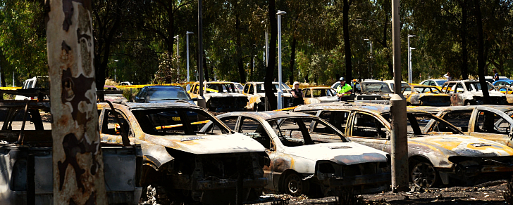 Homebush Carpark Fire October 2013